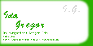 ida gregor business card